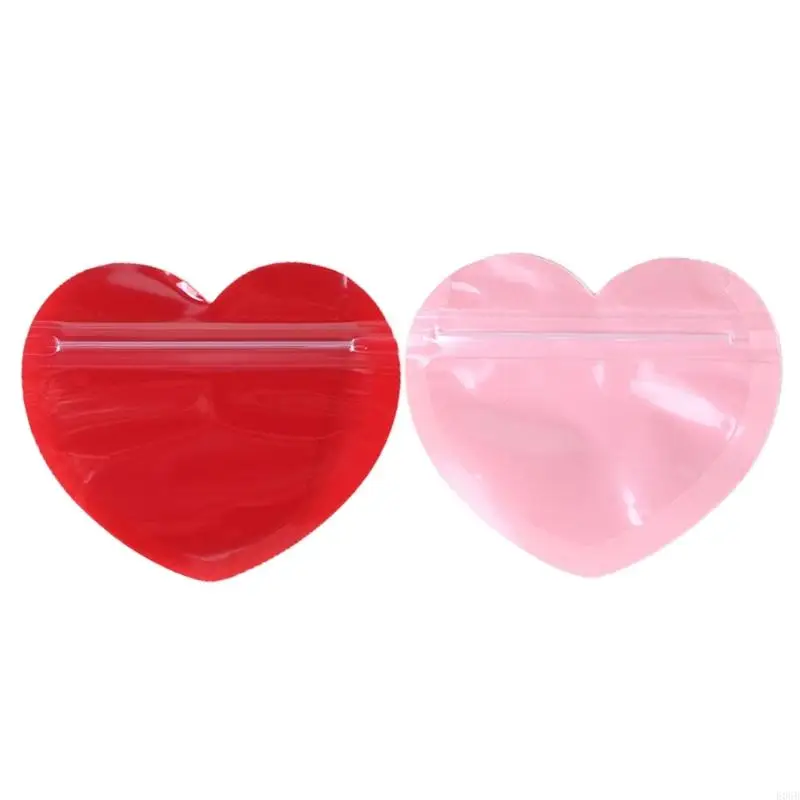 E06B 50x Heart Bag for Jewelry Storage Dustproof Multifunctional Packaging Bag