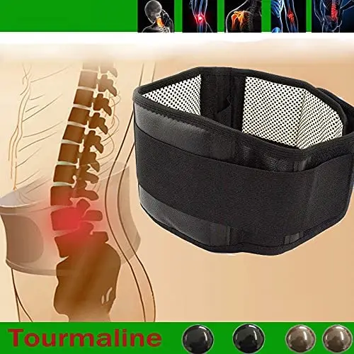 JUUMMP Tourmaline Self-heating Magnetic Therapy Waist Belt Lumbar Support Back Waist Support Brace Double Banded Adjustable