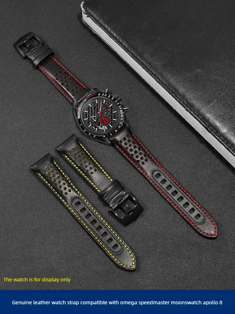 for-omega-speedmaster-series-31192-dark-side-of-the-moon-apollo-no-8-men's-watch-leather-watch-strap-21mm