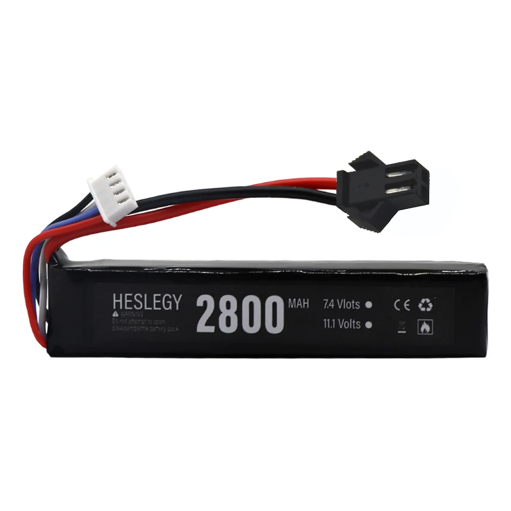 Upgrade 11.1V 2800mah 452096 bateria Lipo do pistoletu na wodę Airsoft akcesoria do zabawek 11.1V 3S 2000mAh 30C pistolet na baterie Airsoft części