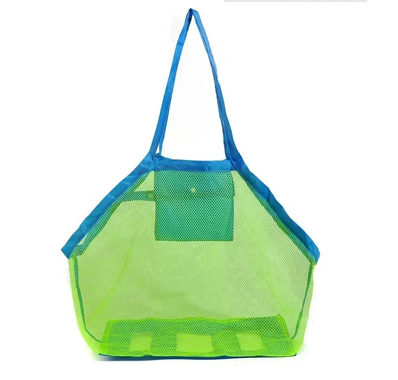 Tragbare Strandtasche, faltbare Mesh-Schwimmtasche für Kinder, Strandspielzeugkörbe, Aufbewahrungstasche für Kinder, Outdoor-Schwimmen, wasserdichte Taschen