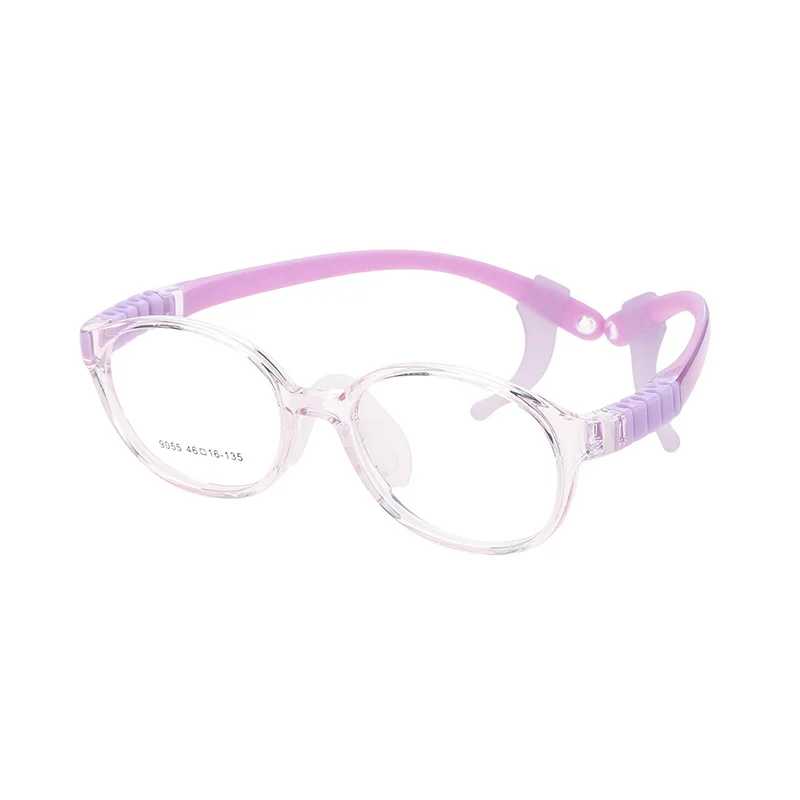 Cool Kids Flexible Optical Glasses Frames TR90 Silicone Eyeglasses Baby Myopia Rubber Glasses for Children 9055
