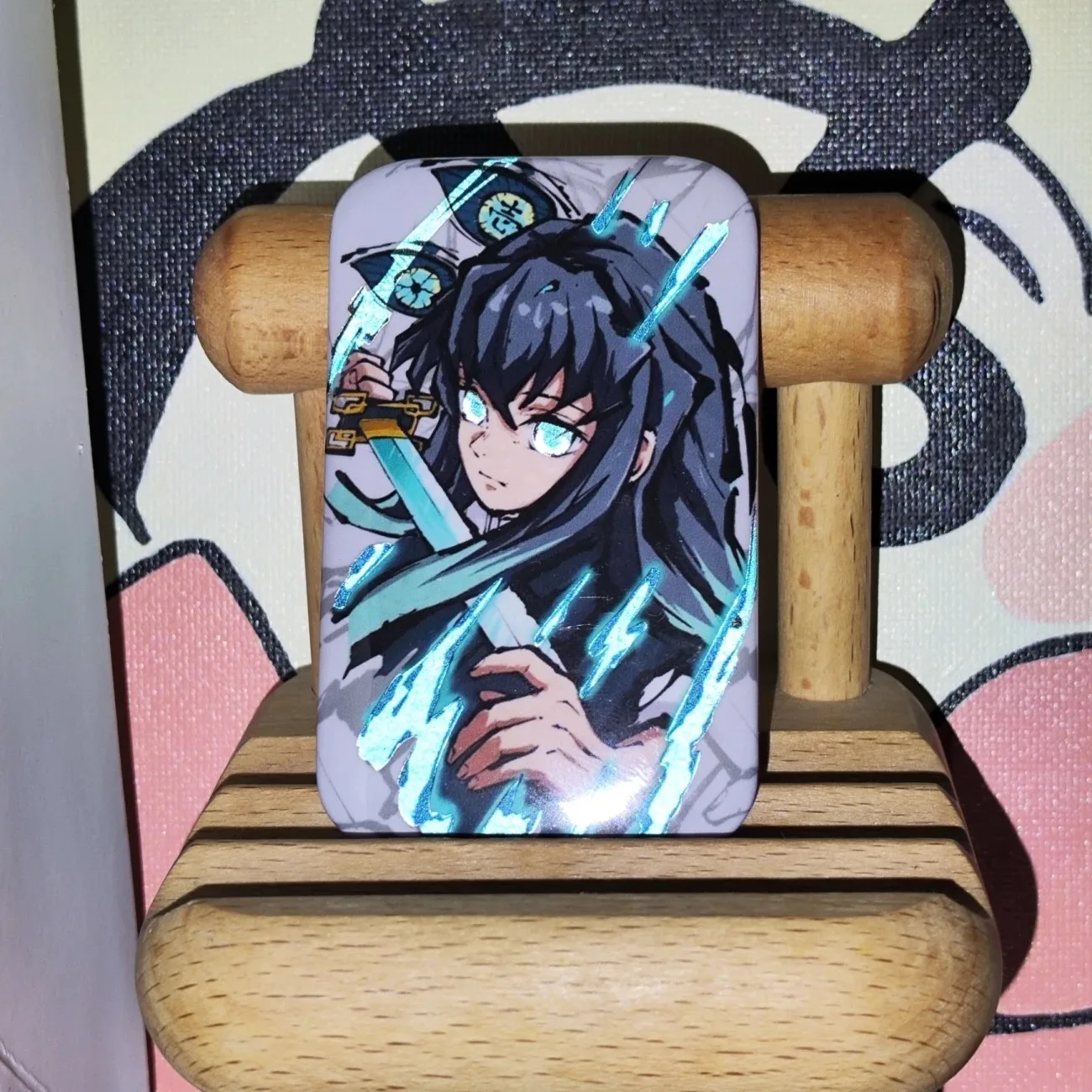 Ghost Slayer Blade: barra riflettente attorno al corpo umano, farfalla purgatoria No Ichiro Tomioka Yoshitomo Bar, pendente in miglio