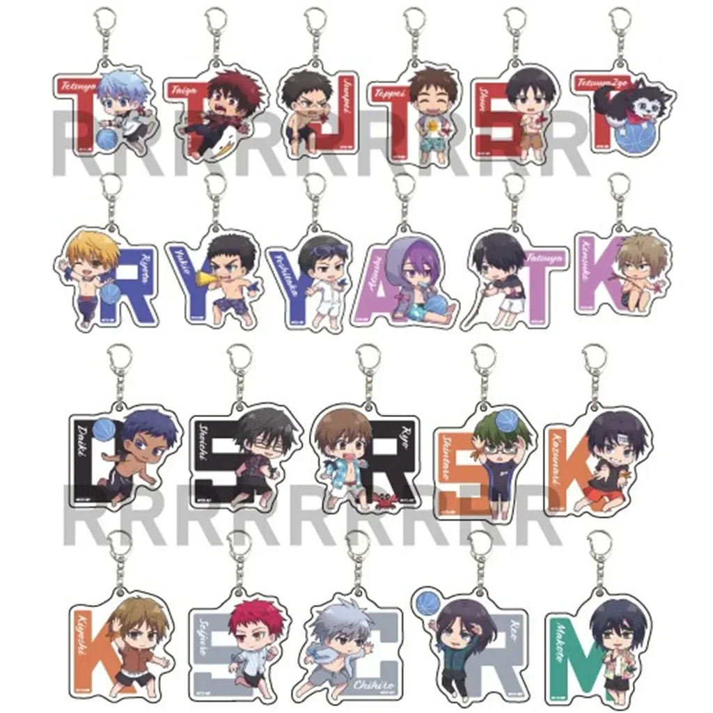 Anime Seijuro Akashi Atsushi Murasakibara Shintaro Midorima Keychain Doll Tetsuya Taiga Acrylic Keyring Pendant for Gift