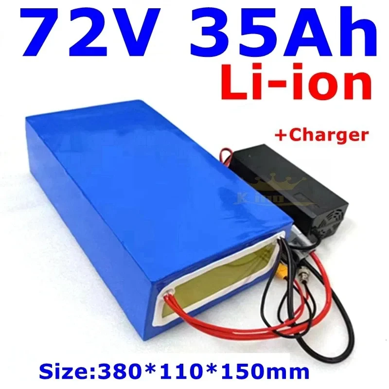 

72v 35Ah lithium ion battery BMS 20S li ion battery for 2000w 3500w 5000w 7000w scooter inverter go cart motorcycle +5A charger