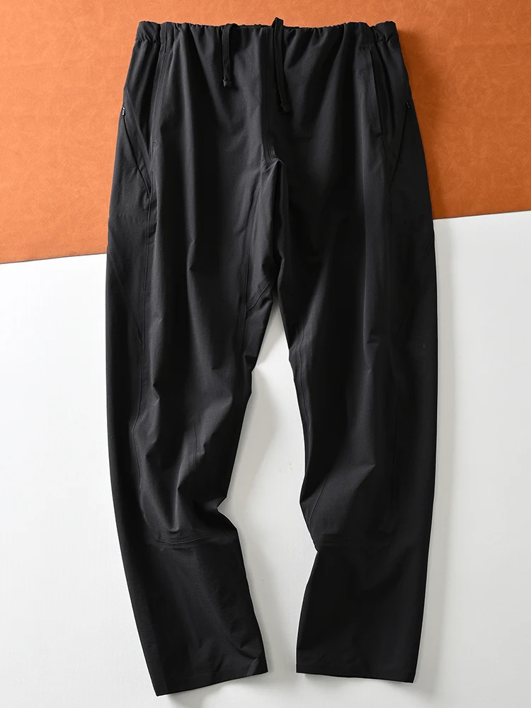 High-End Business Bird Style Seamless Glue Summer Men's Loose Straight Quick Dry Elastic Soft  Cargo Pants
