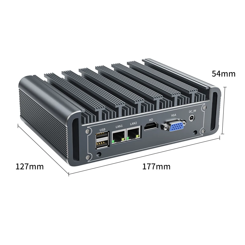 BKHD G590 2LAN Gigabit Ethernet Ordinateur Industriel Sans Ventilateur Core i3 i5 pour tournesol IoT Machine Vision DAQ 2xRS232 GF-1168