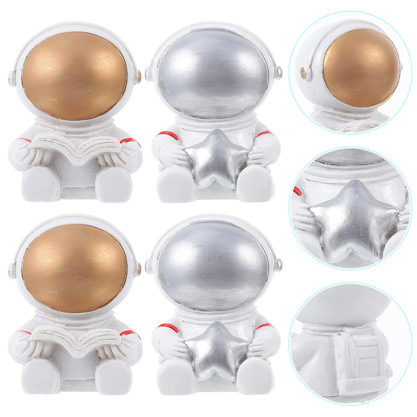 

Astronaut Figure Decor Sculpture Figurine Statue Action Figures Desktop Decoration Space Theme Outer