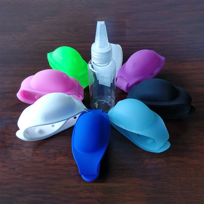 1 Pcs Hand Sanitizer Dispenser Adjustable Wristband Hand Sanitizer Silicone Refillable Wristband