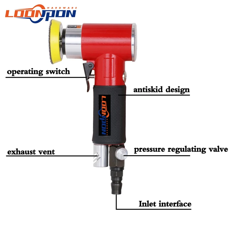 Воздушная шлифовальная машина, мини-пневматический шлифовальный станок, набор 2 дюйма, 3 дюйма, полировальная подушечка, комплект полировальных