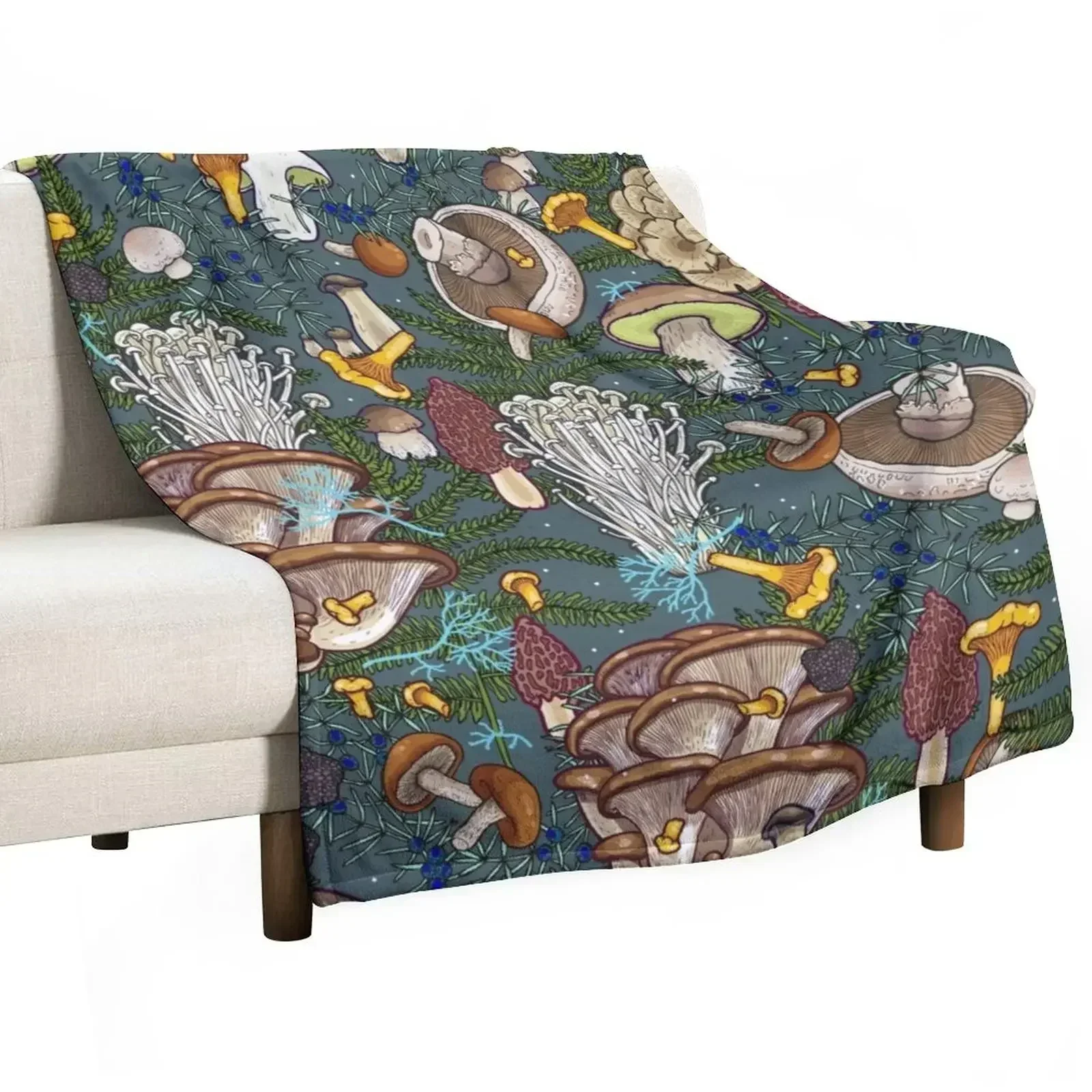 

mushroom forest Throw Blanket Thin Personalized Gift Sofas Blankets