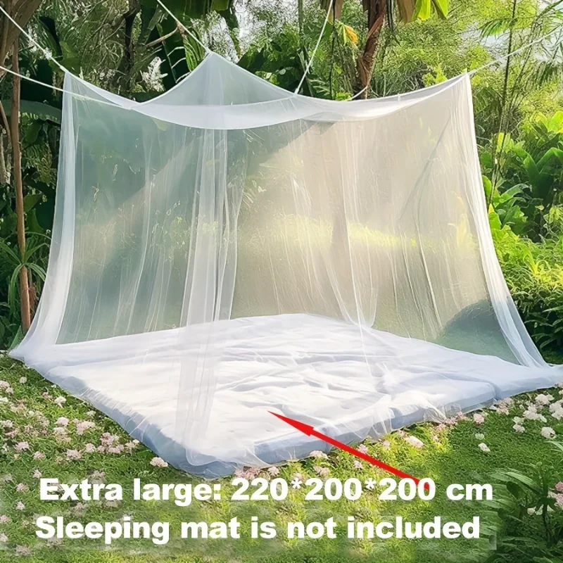 

Simple Mosquito Net Outdoor Hammock Easy To Carry, No Installation Large Square Top Camping Mosquito Net