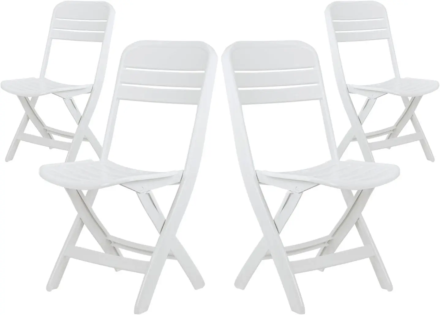4 Sillas Plegables Bliss Blancas 52x40x82cm