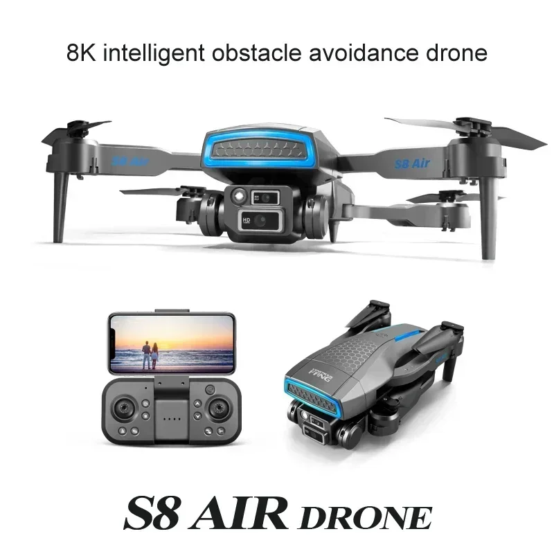 Shark Drone S6S Brushless Professional 8K HD Camera WIFI FPV Obstacle Avoidance Optical Flow RC Foldable Quadcopter Toys