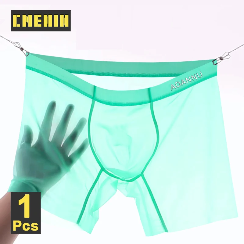 CMENIN Men Underwear Transparent Mesh Boxer Ultra-thin Breathable Cool Men Panties Sexy Sissy Bikini Men Underpants Brief Boxers