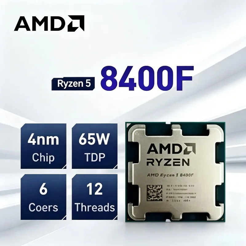 AMD Ryzen 5 8400F R5 8400F 4.2GHz  6 Cores 12 Threads Desktop computer processor with AM5 Socket CPU