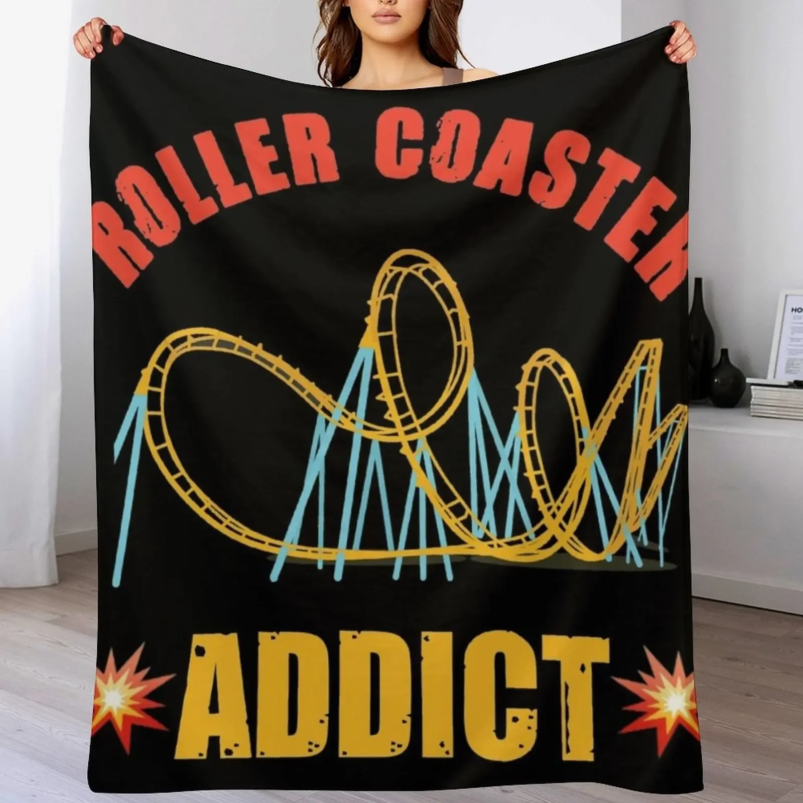 Rollercoaster addict Throw Blanket Luxury Brand Decorative Throw Blankets