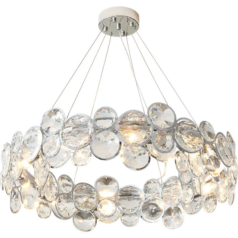 

Postmodern light luxury art crystal chandelier Nordic simple restaurant decorative lamp