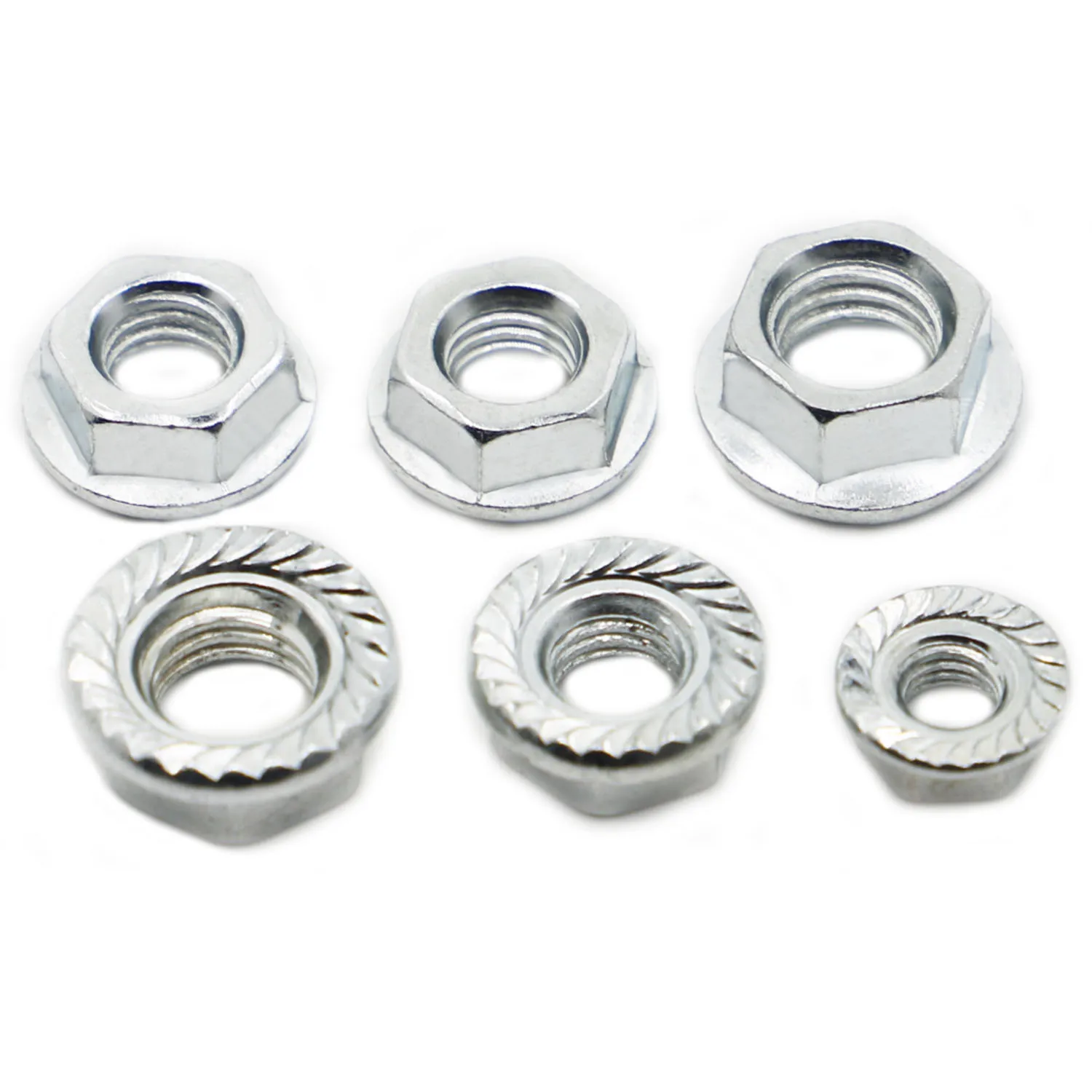 

2-50pcs DIN6923 Hexagon Flange Nut M3 M4 M5 M6 M8 M10 M12 M14 M16 Zinc Plated Steel Hex Flange Nut