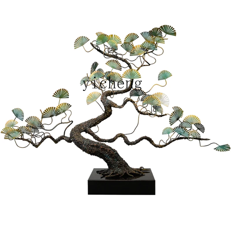 XL Iron Welcome Pine Tree Zen Soft Decoration Hotel Landing Sculptured Ornaments