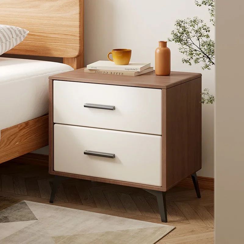 Minimalist Solid Wood Nightstands Luxury Storage Simple Design Bedside Tables Nordic Bedroom Table De Chevet Home Furnitures