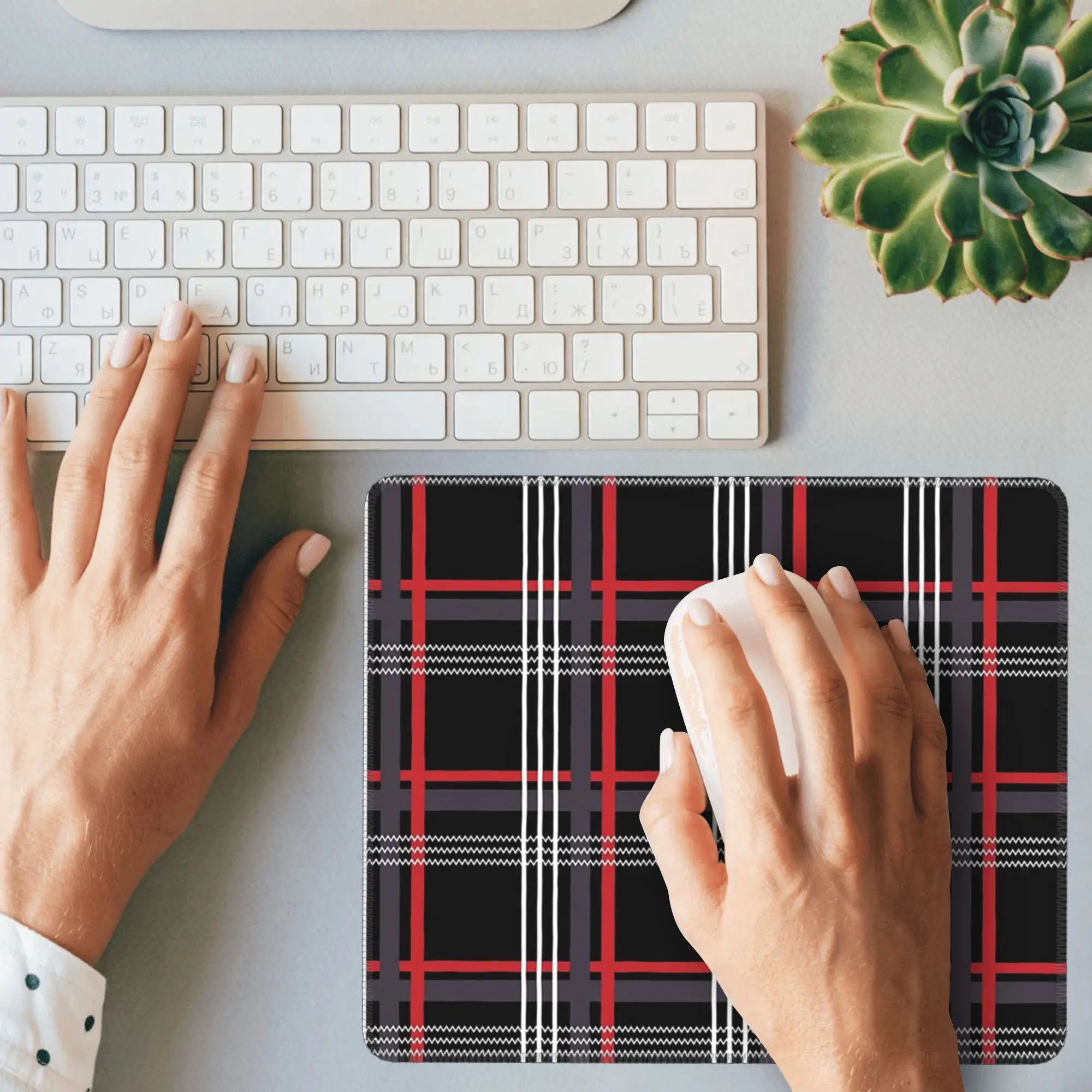 

GTi Tartan Mouse Pad Computer Keyboard Mouse Mat Gamer PC Laptop Desk Mat Office Table Mats