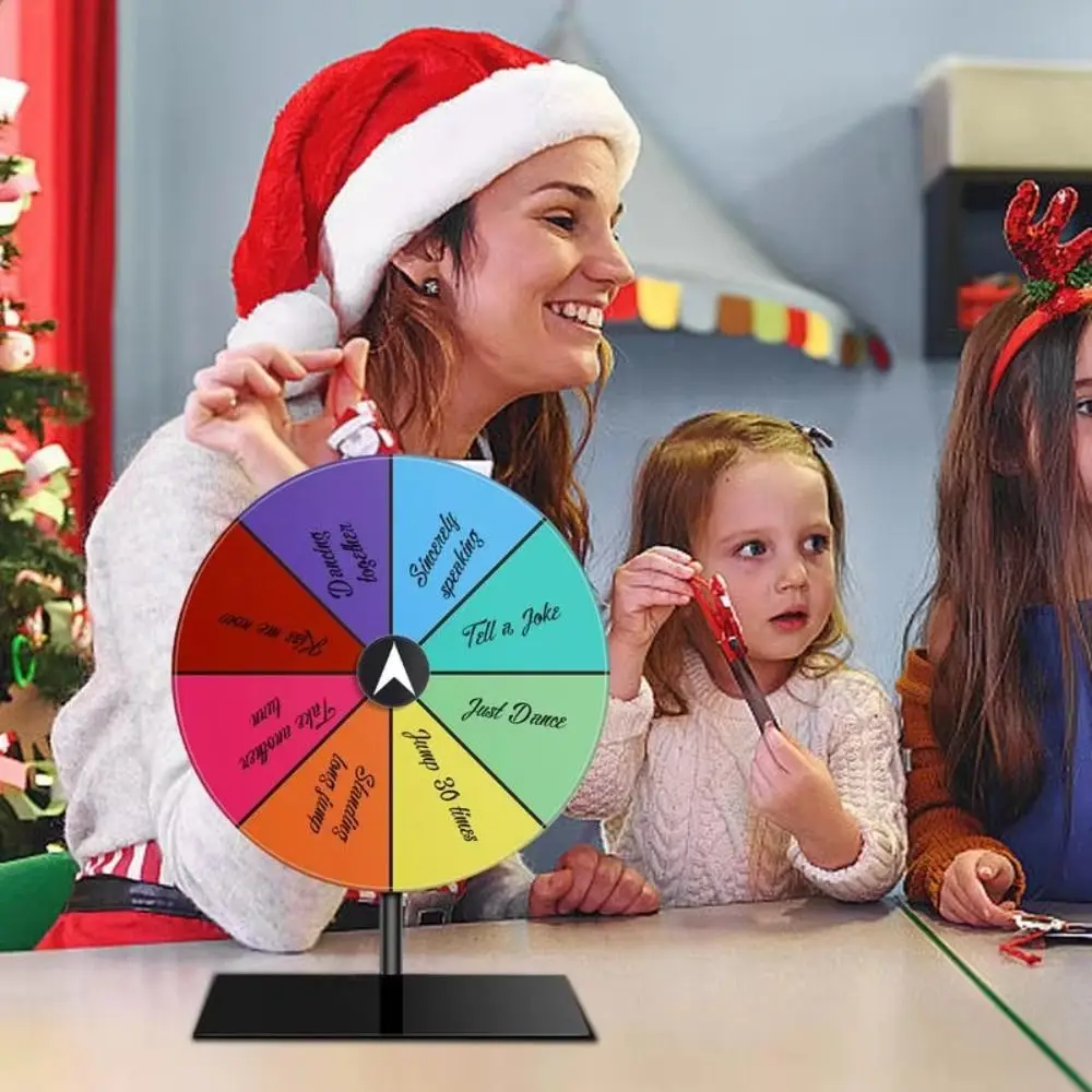 New Plastic Prize Wheel Multicolor Round Dry Erase Spin Wheel Editable Color Roulette Wheel