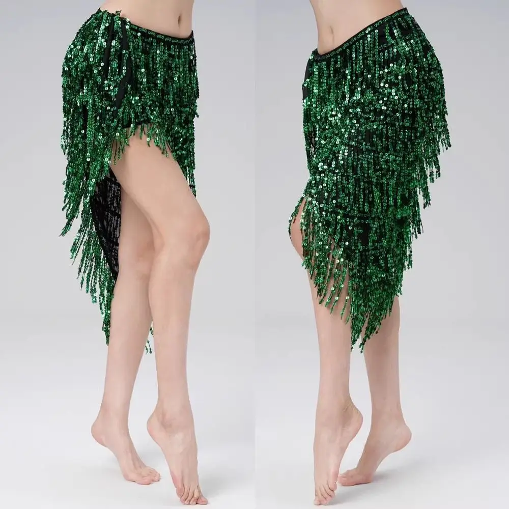 Dancer Tassels Sequin Fringed Skirts Bohemian Sequins Belly Dance Belt Sexy Waist Chain Women