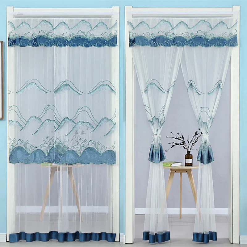 Summer Double-layer Yarn Door Screen Cartains Anti Mosquito Mesh Net Kitch Living Room Divider Door Curtain Home Decor Cortinas