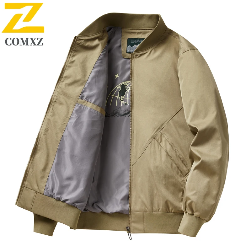 Men Cotton Jacket Windproof Climbing Hiking Outdoor Casual Lightweight Breathable Coat  Travel Camping Walking Multi pocket Coat