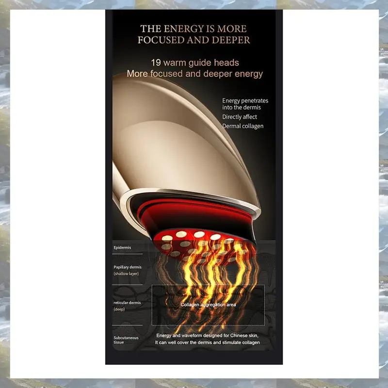 

RF Radio Frequency Facial Spa Machine Wrinkle Removal Skin Face Tightening Beauty Care Device Collagen Easy To Use Gold