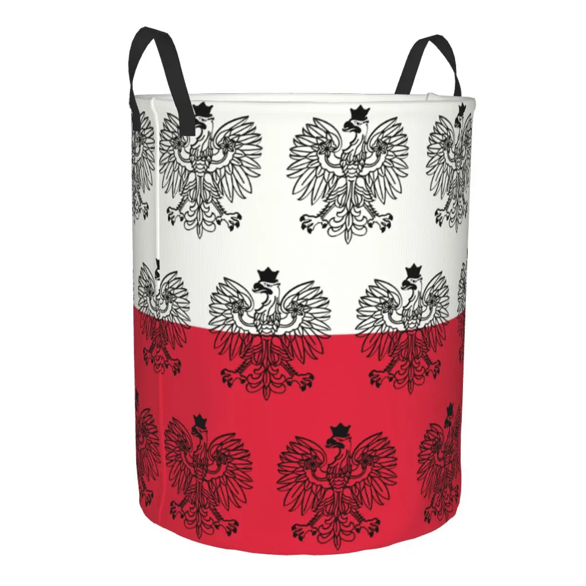 Poland Coat Of Arms Laundry Basket Foldable Polska Polish Eagle Clothes Toy Hamper Storage Bin for Kids Nursery