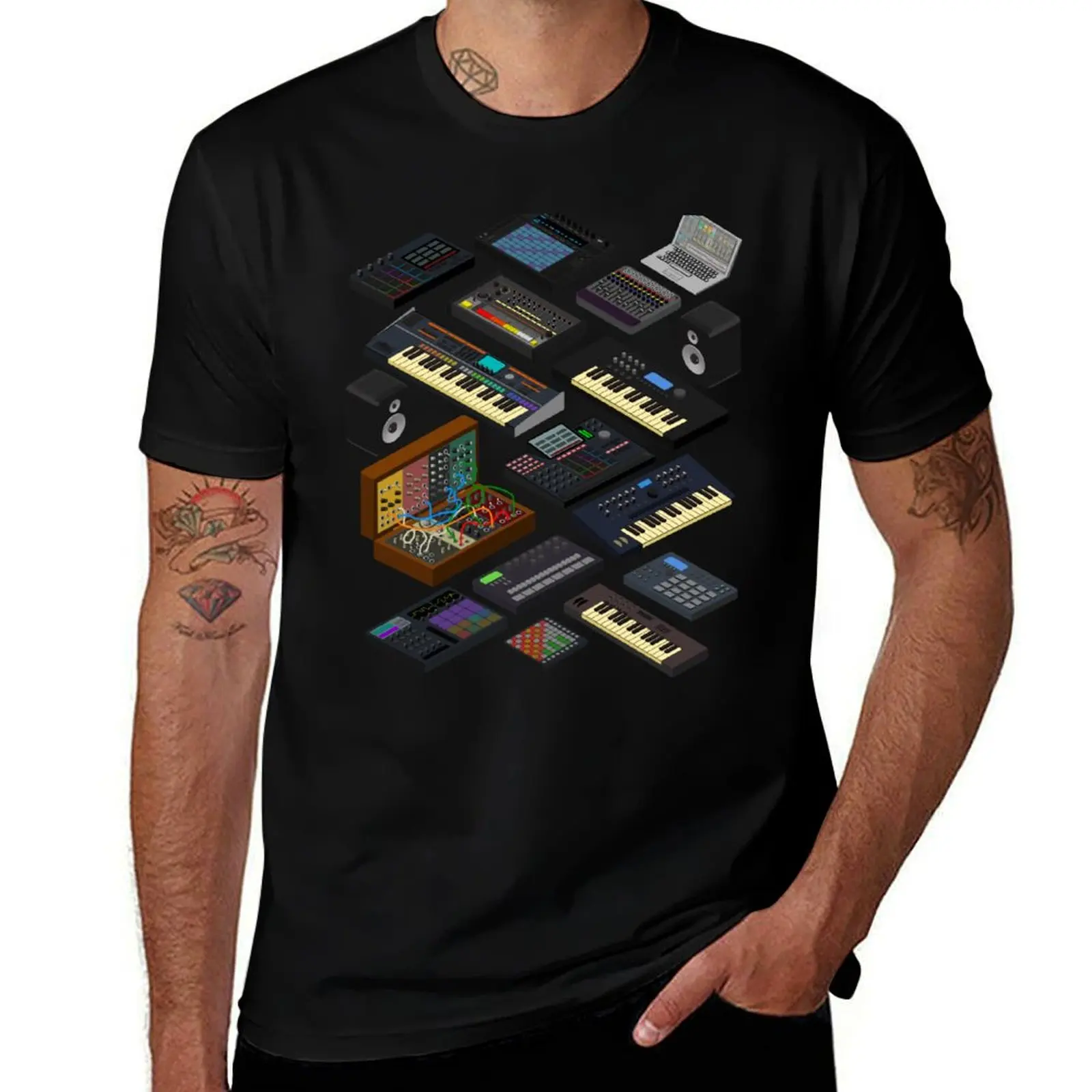 Synthesizers for Electronic Music Producer T-Shirt funny t shirts man T-Shirt