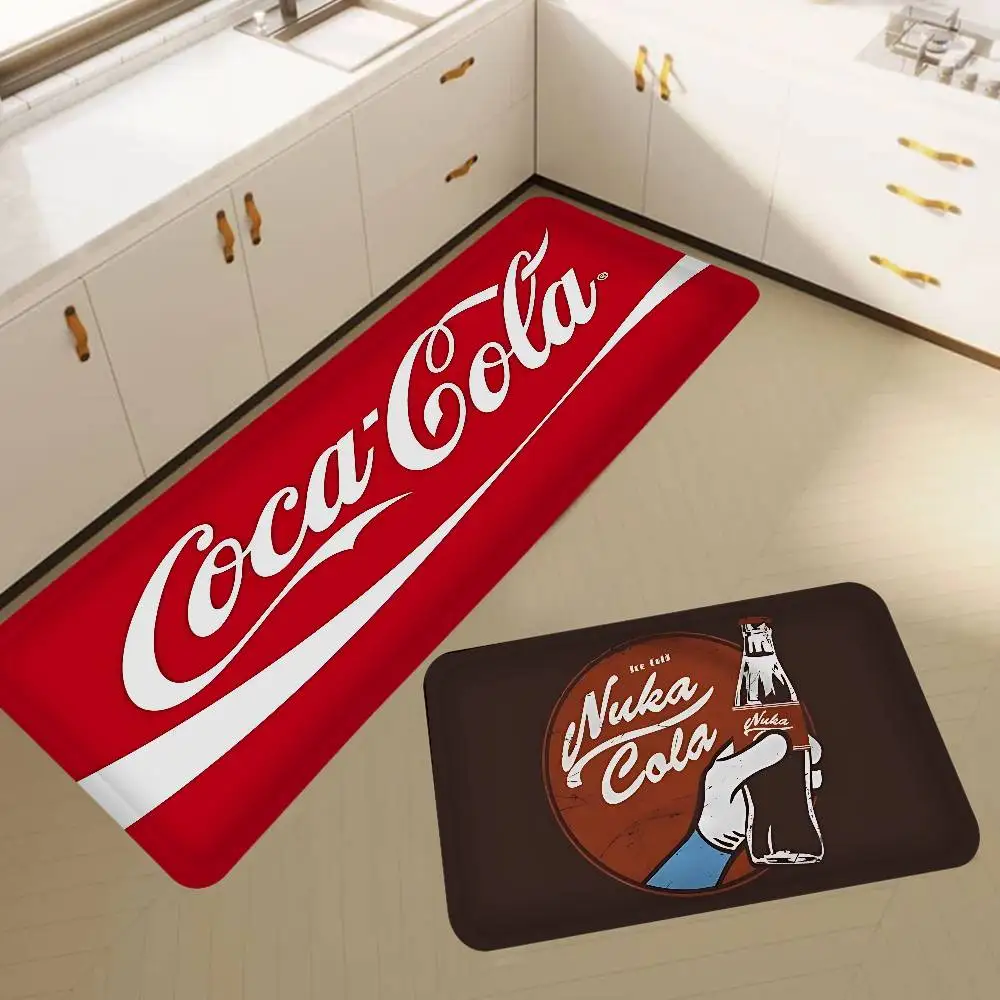 C-Cocas C-cola Vintage Logo Hallway Carpet Washable Non-Slip Living Room Sofa Chairs Area Mat Kitchen Doormat Area Rug