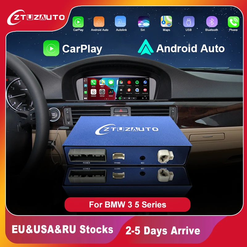 

Wireless CarPlay for BMW 3/5 Series E90 E91 E92 E93 E60 E61 2009-2013, with Android Auto Mirror Link AirPlay Car Play