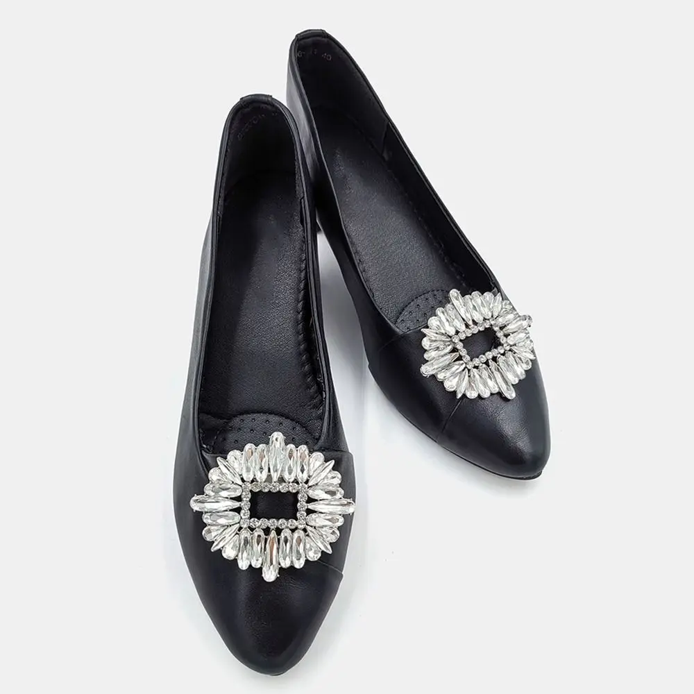 Clamp Wedding Bride Shoe Decorations Clip Glass Crystal Rhinestone Shiny Clips High Heel Removable Buckle Decorative Women