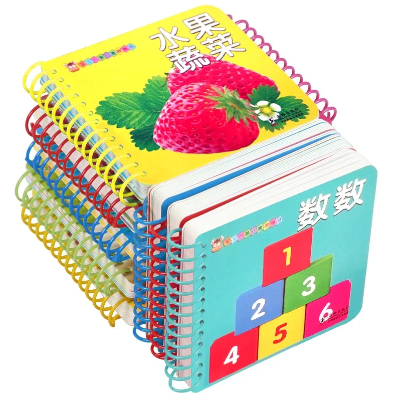 

Newest Hot 10pcs/Set New Early Education Baby Preschool Learning Chinese Characters Cards With Picture Anti-pressure Livros