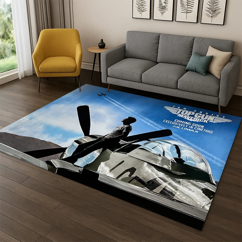 

Коврик с изображением Тома Круза из классического фильма «Топ Ган» для спальни, гостиной, дивана, прихожей, домашнего декора, игровой зоны для детей, нескользящий.