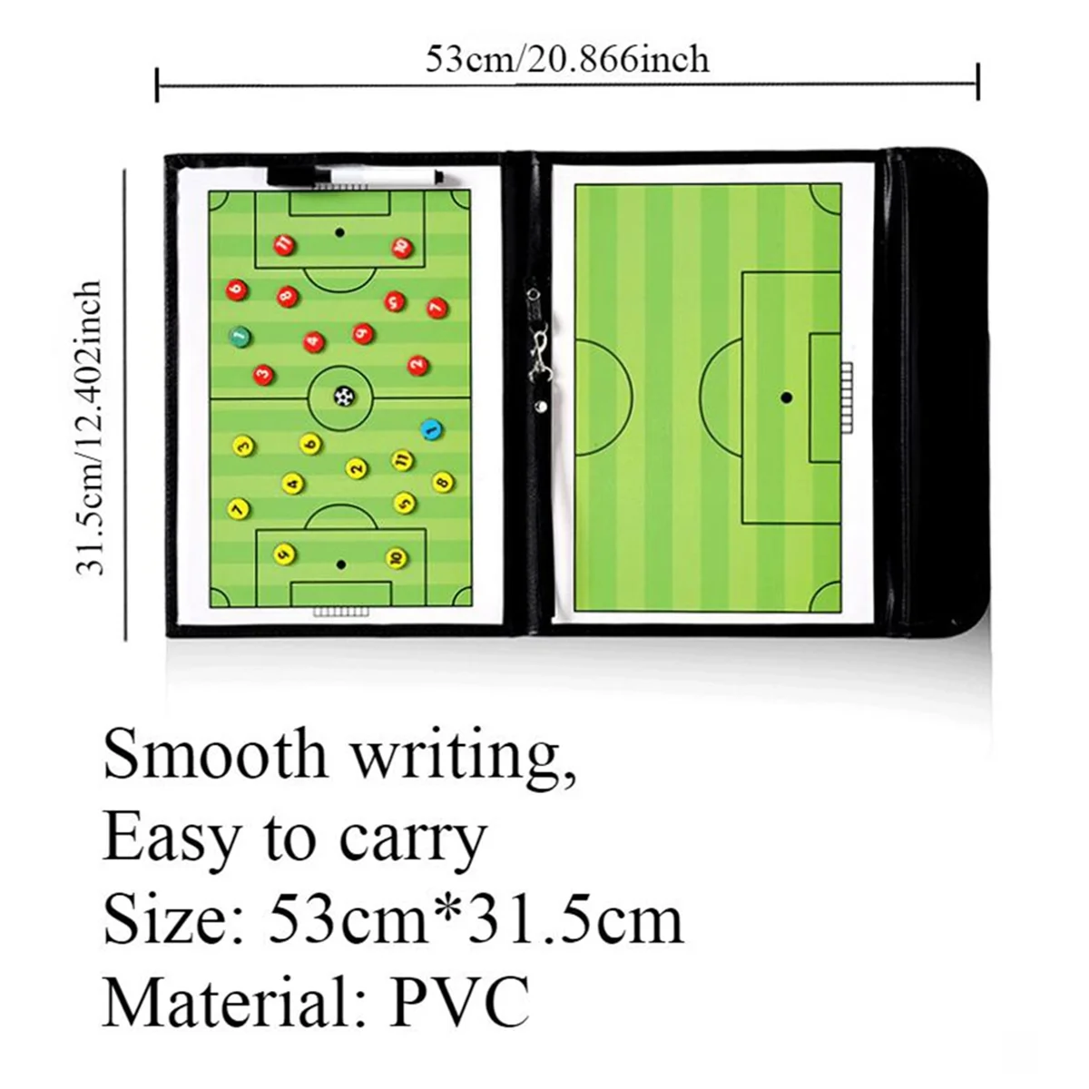 New 54cm Foldable Magnetic Board Soccer Coaching Board Football Game Training Clipboard