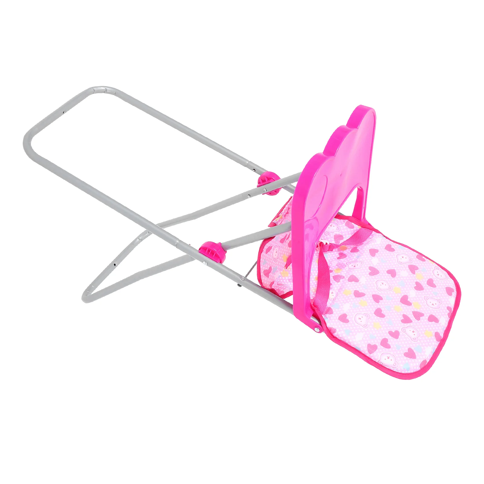 Chaise haute mobile pour tout-petits, poupées, salle à manger, jouets pour bébés filles, meubles décoratifs, accessoires, gril rose