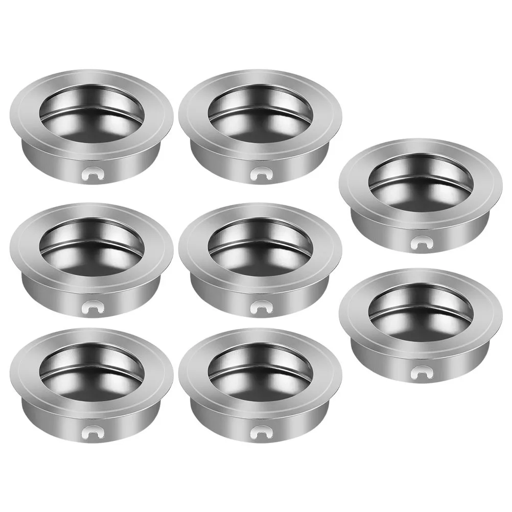 

8 pcs Steel Invisible Pull Flush Door Handle 80Mm Invisible Pull For Wardrobe Cabinet Furniture Embedded Handle