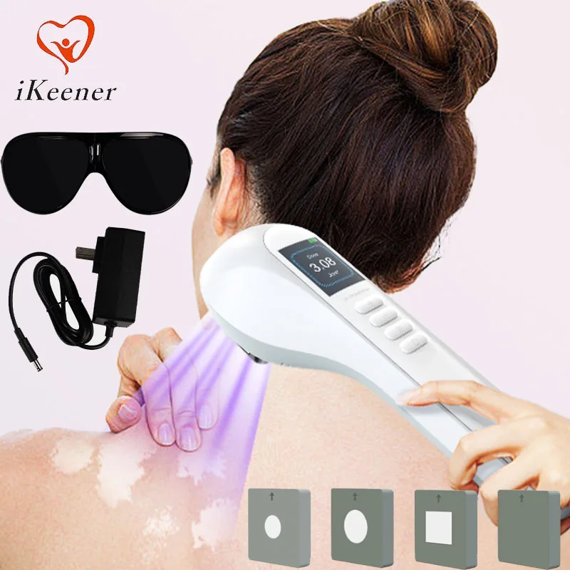 New Ultraviolet Vitiligo Phototherapy Lamp Device 308nm Handheld Lightweight UVB Lamp Therapy for Skin Spots Psoriasis