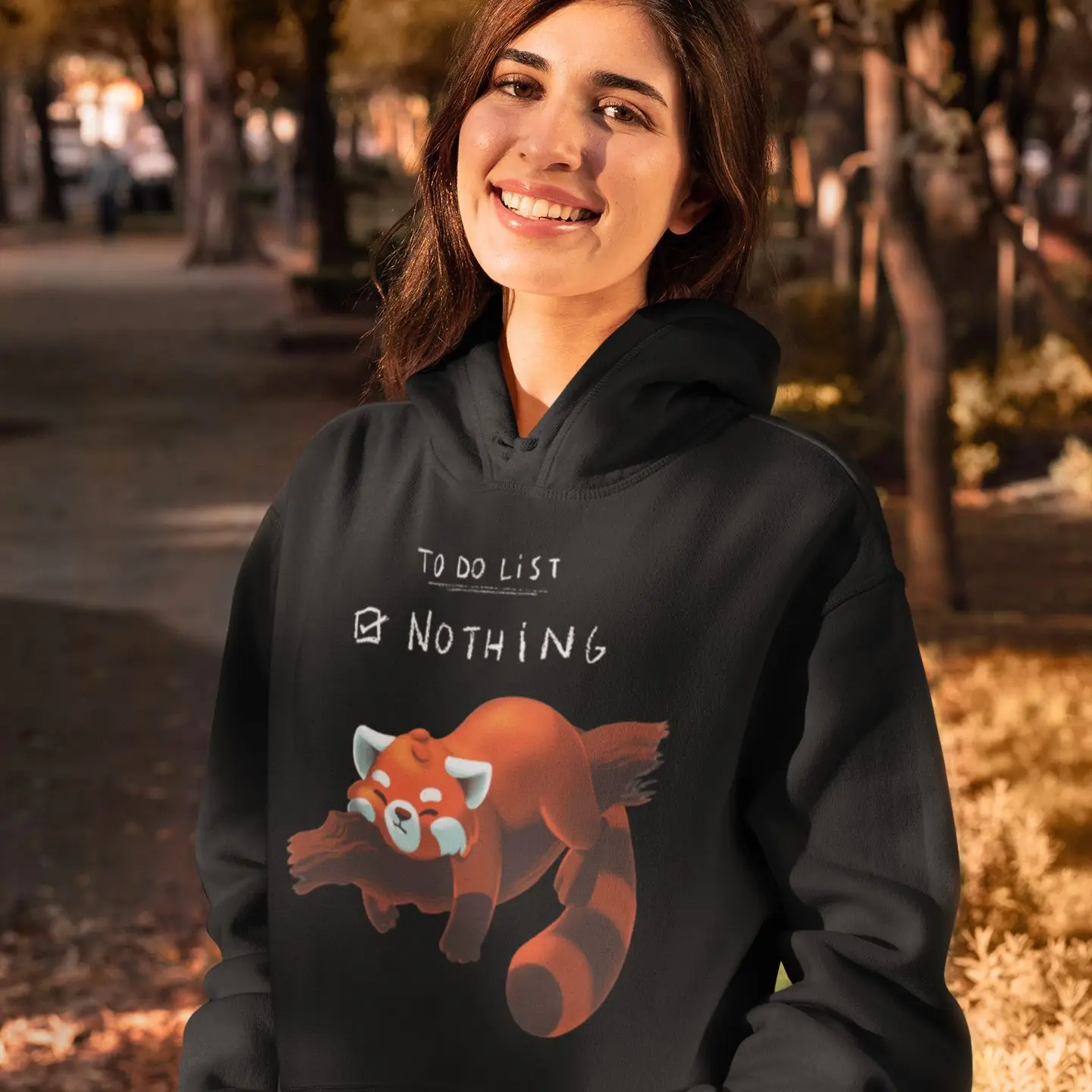 Red Panda Hoodie Red Panda Day Hoodies Printed Simple Hoodies Women Street wear Cotton Over Size Grey Pullover Hoodie