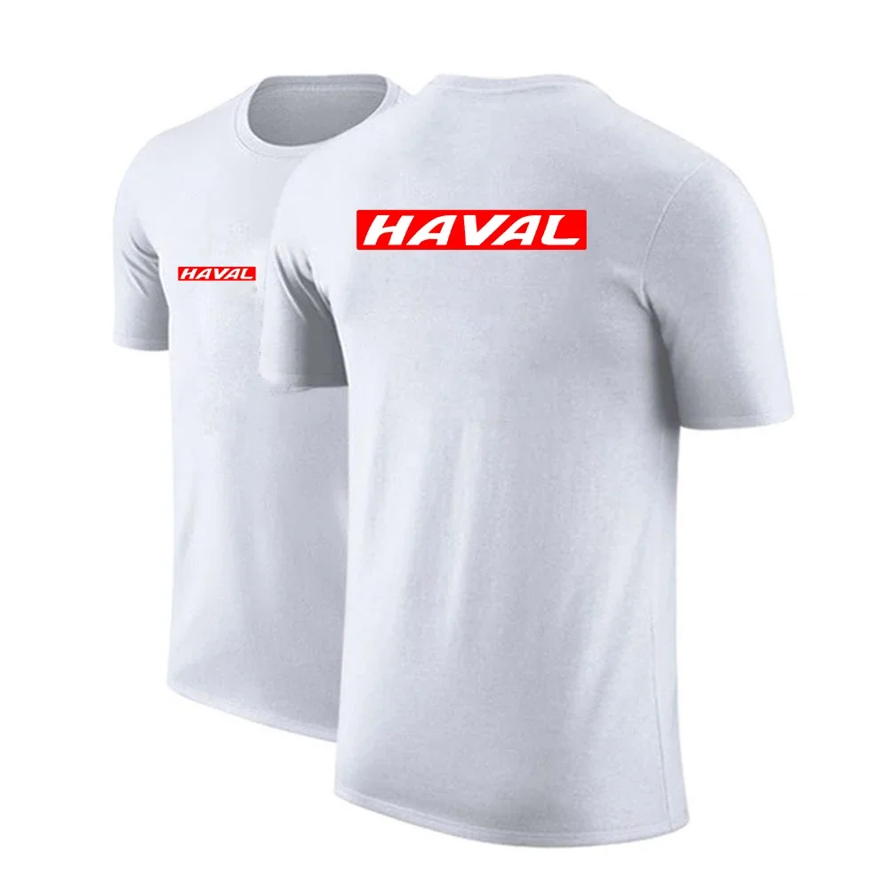 HAVAL 2024 Men's Summer Round Neck Ordinary Short Sleeve T-shirt Casual Classics Printing Hight Quality Comfortable Top