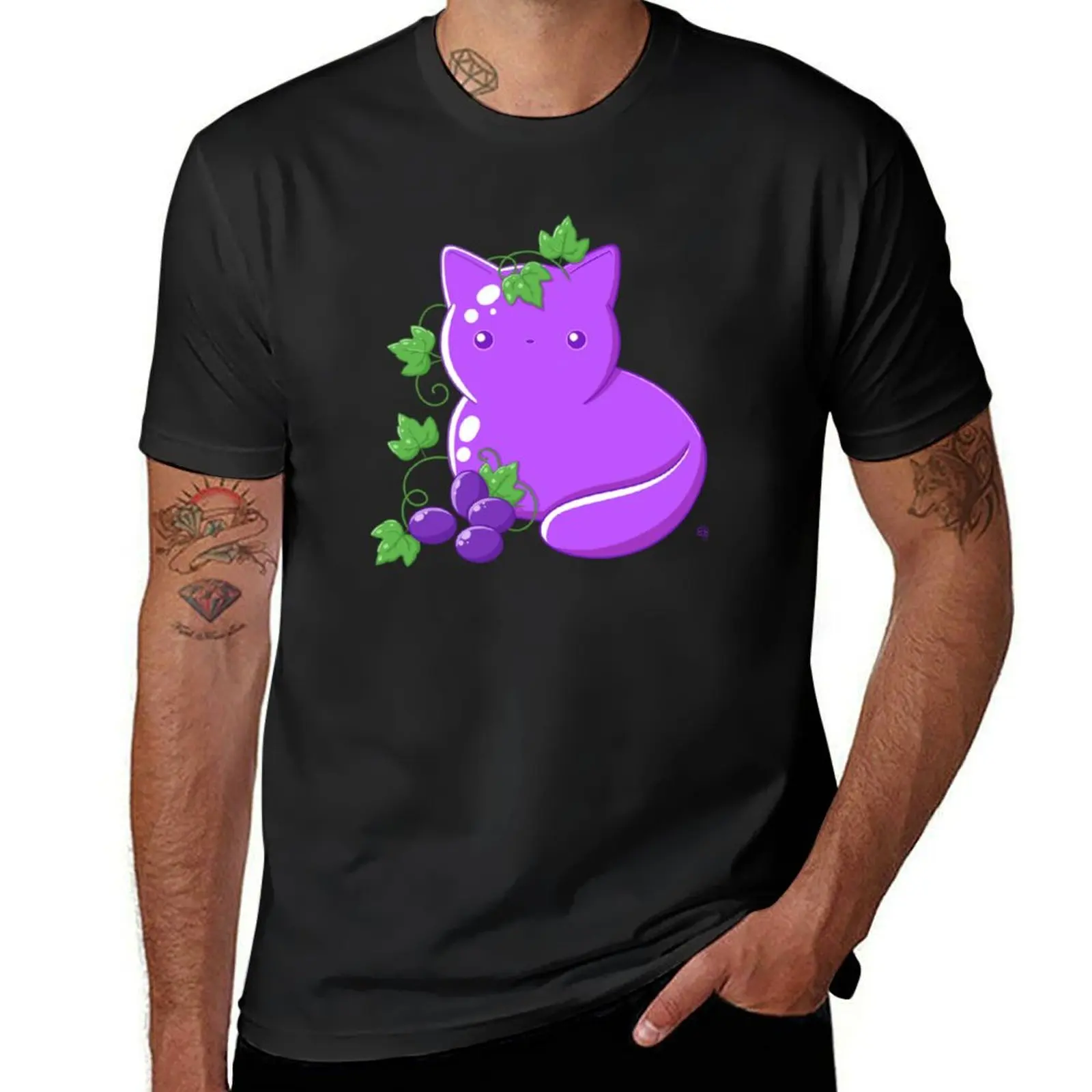 Grape Loaf T-Shirt new edition vintage clothes summer top blacks mens clothes