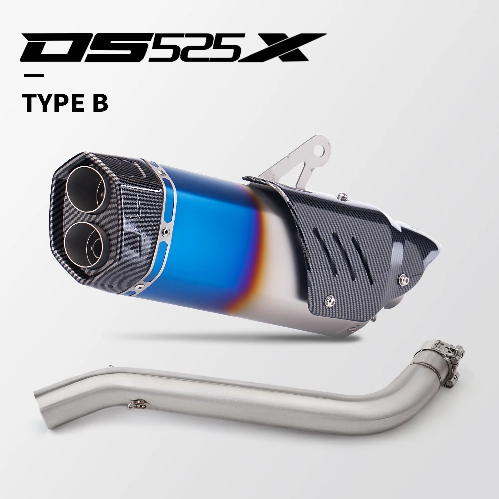 

Slip On For VOGE DS525X DS 525X Motorcycle Exhaust Escape Systems Stainless Middle Link Pipe Connection 51MM Muffler