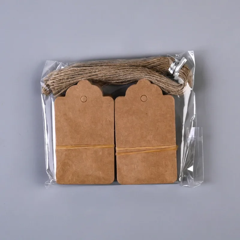 50/100 قطعة 7x4 سنتيمتر ورقة العلامة البني كرافت أسود أبيض التعبئة والتغليف التسمية مع حبل DIY التسمية حفل زفاف هدية تزيين العلامة #4