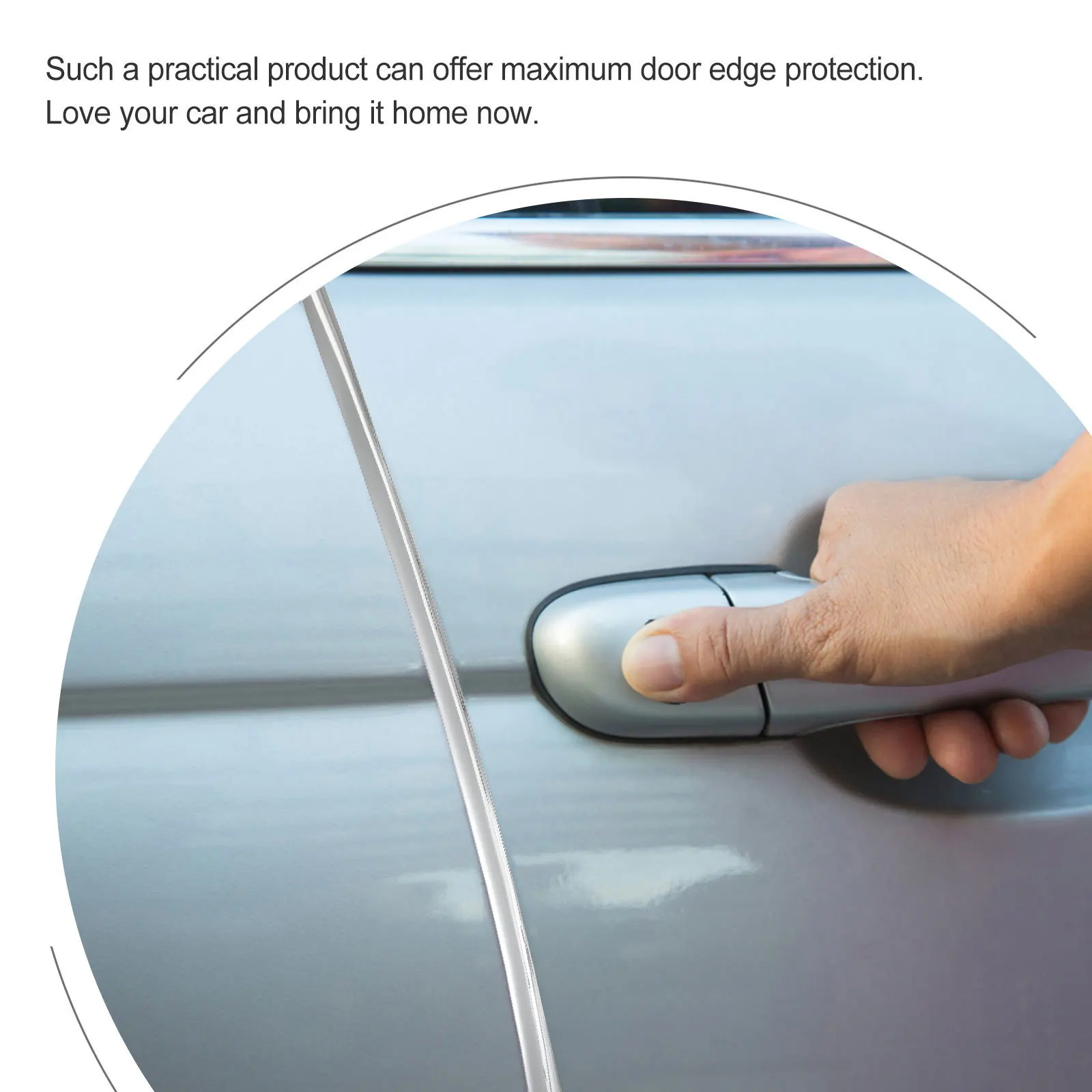 

Car Exterior Trim Self-Adhesive Decorative Molding Strip Durable Dustproof for Dashboard Door Window Tire Rearview Mirror