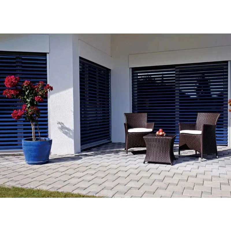 High Quality Classic Black Out Window Blinds Outdoor Venetian Motor Electrical Blinds