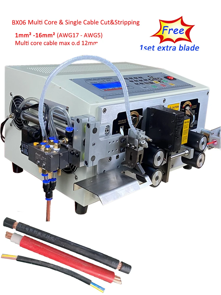 Automatic Double Wire Stripping Machine for Parallel Twisted Pair Cable Electric Wire Peeling Tool 1mm² -16mm² Stripper HS-BX06